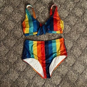 ModCloth Rainbow Bathing Suit